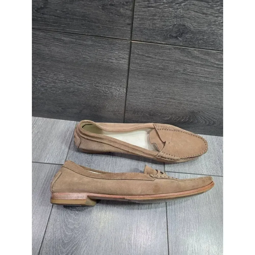 Tod's Gommino suede loafers classic penny slot TAN COLOR size 39 1/2 S000147